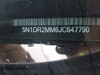 2018 Nissan Pathfinder SL z VIN 5N1DR2MM6JC647790, wystawiony jako IAAI lot #41223318 z przebiegiem 127 855 mil mil oraz . Historia ofert i sprzedaży dostępna na DreamBid. Obrazek 9.