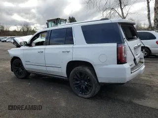 2015 GMC Yukon Denali with VIN 1GKS2CKJ3FR728320, listed as a Copart auction lot 46439535 with 0 mi miles and Salvage Title. Bid and sale history available at carsss.com. Image 2.