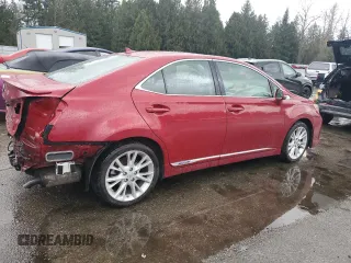 2010 Lexus HS 250h with VIN JTHBB1BA7A2015288, listed as a Copart auction lot 47601955 with 129,392 mi miles and Salvage Title. Bid and sale history available at DreamBid. Image 3.