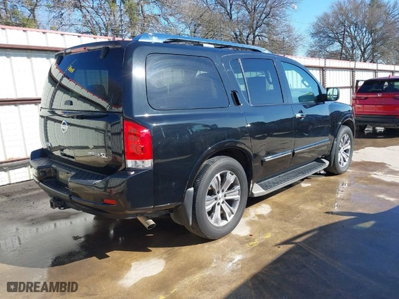 2015 Nissan Armada SV with VIN 5N1BA0ND0FN620176, listed as a IAAI auction lot 41665275 with 128,277 mi miles. Bid and sale history available at carsss.com. Image 4.