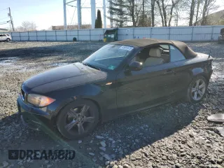 2011 BMW 1 Series 128i with VIN WBAUN1C51BVH82671, listed as a Copart auction lot 43661475 with 115,129 mi miles and Salvage Title. Bid and sale history available at carsss.com. Image 1.