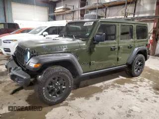2021 Jeep Wrangler Unlimited Sport S z VIN 1C4HJXDG1MW761204, wystawiony jako Copart lot #89063655 z przebiegiem 117 490 mil mil oraz Szkoda całkowita • Salvage title. Historia ofert i sprzedaży dostępna na DreamBid. Obrazek 1.