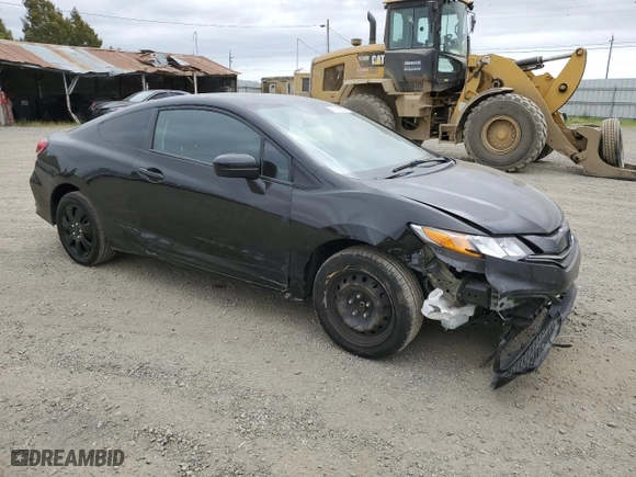 2014 Honda Civic Coupe LX with VIN 2HGFG3B54EH511862, listed as a Copart auction lot 53186585 with 174,498 mi miles and Salvage Title. Bid and sale history available at carsss.com. Image 4.