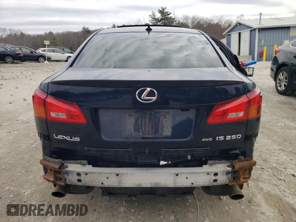 2008 Lexus IS 250 with VIN JTHCK262882023553, listed as a Copart auction lot 52420555 with 207,049 mi miles and Clean Title. Bid and sale history available at carsss.com. Image 6.