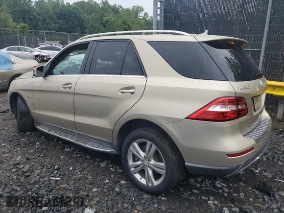 2012 Mercedes-Benz M ML 350 with VIN 4JGDA5HB4CA077935, listed as a Copart auction lot 45930305 with Not Provided miles and Non Repairable. Bid and sale history available at carsss.com. Image 2.