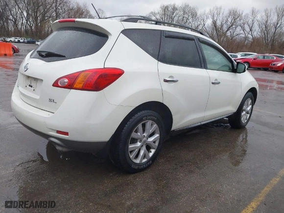 2009 Nissan Murano SL with VIN JN8AZ18U99W000617, listed as a IAAI auction lot 41847489 with 140,712 mi miles. Bid and sale history available at carsss.com. Image 4.