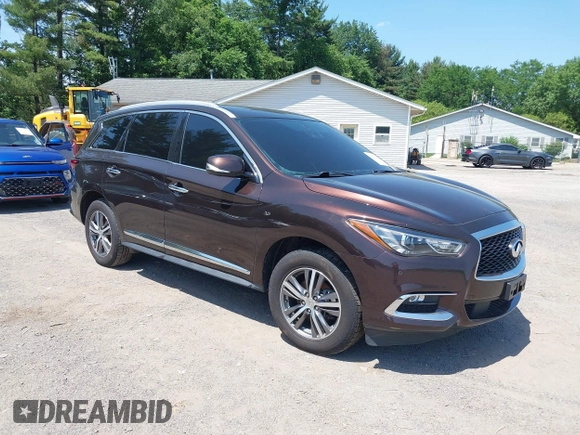 2019 Infiniti QX60 Luxe z VIN 5N1DL0MM0KC569160, wystawiony jako IAAI lot #42580368 z przebiegiem 32 923 mil mil oraz . Historia ofert i sprzedaży dostępna na DreamBid. Obrazek 1.