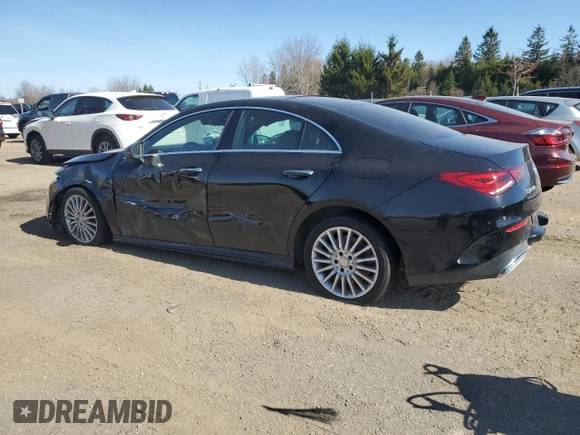 2020 Mercedes-Benz CLA 250 with VIN WDD5J4HB7LN068406, listed as a Copart auction lot 53327505 with 96,726 mi miles and Salvage title. Bid and sale history available at DreamBid. Image 2.