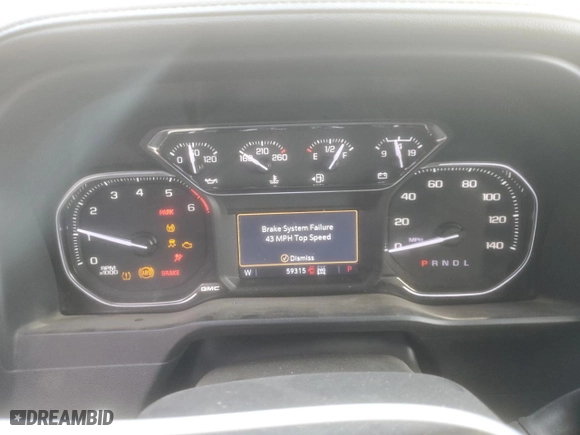 2021 GMC Sierra 1500 SLT with VIN 3GTU9DEL7MG463269, listed as a Copart auction lot 45524795 with 59,315 mi miles and Salvage Title. Bid and sale history available at carsss.com. Image 9.