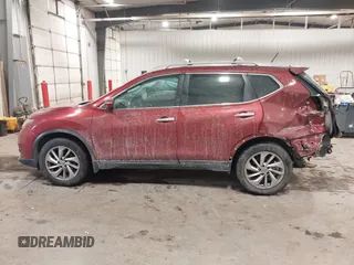 2015 Nissan Rogue SL with VIN 5N1AT2MV8FC754666, listed as a IAAI auction lot 41105253 with 74,547 mi miles. Bid and sale history available at carsss.com. Image 14.