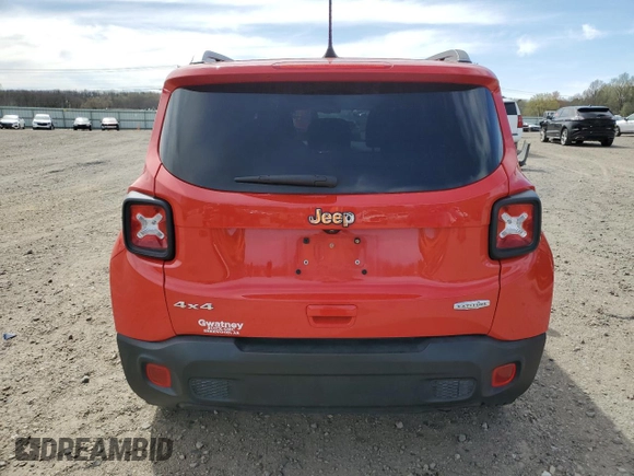 2020 Jeep Renegade Latitude with VIN ZACNJBBB9LPL70906, listed as a Copart auction lot 50027115 with 82,812 mi miles and Salvage Title. Bid and sale history available at carsss.com. Image 6.