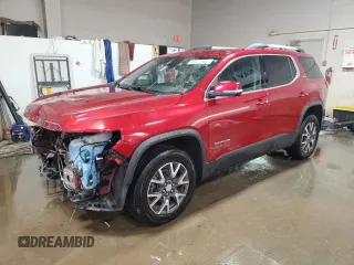 2021 GMC Acadia SLE with VIN 1GKKNRLS7MZ127362, listed as a Copart auction lot 48333485 with 58,207 mi miles and Salvage Title. Bid and sale history available at carsss.com. Image 1.