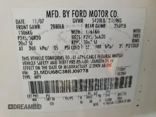2008 Lincoln MKX with VIN 2LMDU68C38BJ09778, listed as a Copart auction lot 68684864 with 221,179 mi miles and Salvage Title. Bid and sale history available at carsss.com. Image 14.