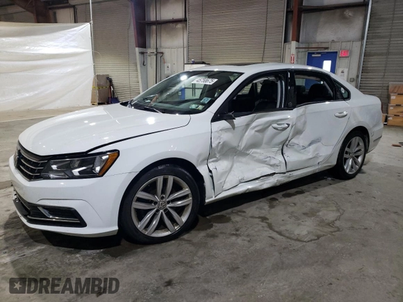 2019 Volkswagen Passat Wolfsburg Edition z VIN 1VWLA7A36KC000255, wystawiony jako Copart lot #45758675 z przebiegiem 74 266 mil mil oraz Szkoda całkowita • Salvage title. Historia ofert i sprzedaży dostępna na DreamBid. Obrazek 1.