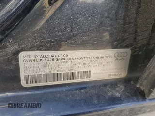 2009 Audi A4 Prestige with VIN WAUMK78K79N069372, listed as a Copart auction lot 53846905 with Not provided miles and Salvage title. Bid and sale history available at DreamBid. Image 12.