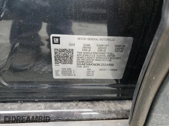 2019 Buick Enclave Essence with VIN 5GAEVAKW3KJ224800, listed as a Copart auction lot 51381675 with Not Provided miles and Salvage Title. Bid and sale history available at DreamBid. Image 14.