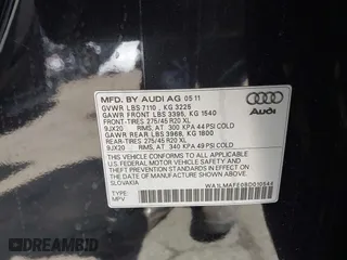 2011 Audi Q7 3.0L TDI Premium Plus with VIN WA1LMAFE0BD010544, listed as a IAAI auction lot 42017211 with 121,644 mi miles. Bid and sale history available at carsss.com. Image 9.
