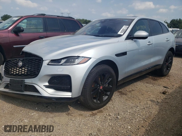 2021 Jaguar F-Pace S with VIN SADCJ2EU0MA684036, listed as a Copart auction lot 61138894 with 33,818 mi miles and Salvage title. Bid and sale history available at DreamBid. Image 1.