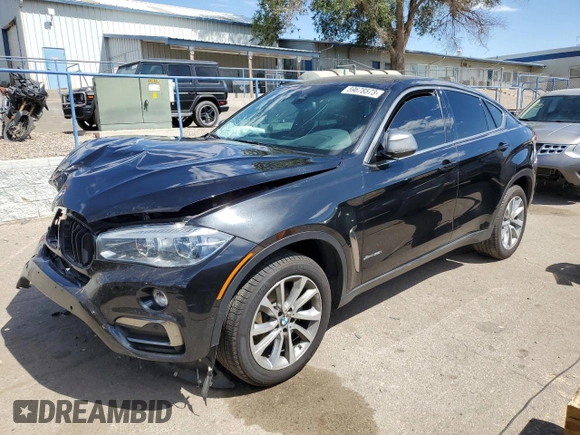 2019 BMW X6 xDrive35i with VIN 5UXKU2C56K0Z65365, listed as a Copart auction lot 59678573 with 54,944 mi miles. Bid and sale history available at carsss.com. Image 1.