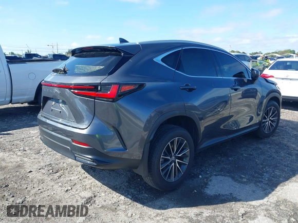2025 Lexus NX with VIN 2T2ADCAZ7SC018667, listed as a IAAI auction lot 41632712 with 8,268 mi miles. Bid and sale history available at carsss.com. Image 4.