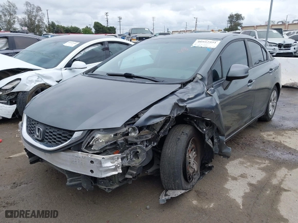 2013 Honda Civic Sdn LX with VIN 19XFB2F5XDE278355, listed as a IAAI auction lot 40952951 with 106,253 mi miles. Bid and sale history available at carsss.com. Image 2.