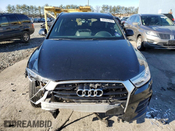 2017 Audi Q3 Premium with VIN WA1ECCFSXHR008924, listed as a Copart auction lot 84751624 with Not provided miles and Salvage title. Bid and sale history available at DreamBid. Image 5.