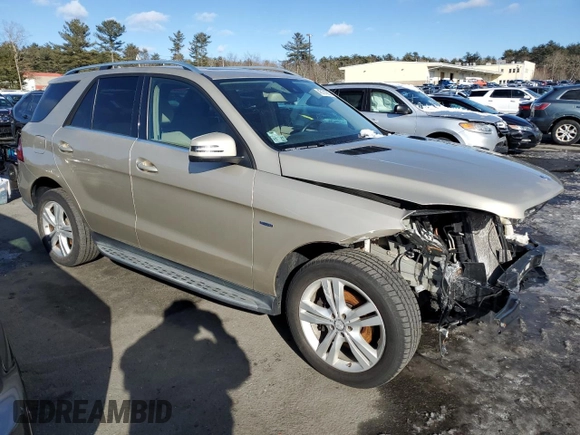2012 Mercedes-Benz M ML 350 with VIN 4JGDA5HB4CA076509, listed as a Copart auction lot 45131285 with 166,566 mi miles and Salvage Title. Bid and sale history available at carsss.com. Image 4.