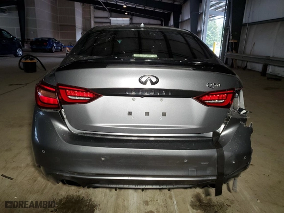 2022 Infiniti Q50 LUXE with VIN JN1EV7BP2NM311572, listed as a Copart auction lot 75018874 with 51,042 mi miles and Salvage Title. Bid and sale history available at carsss.com. Image 6.
