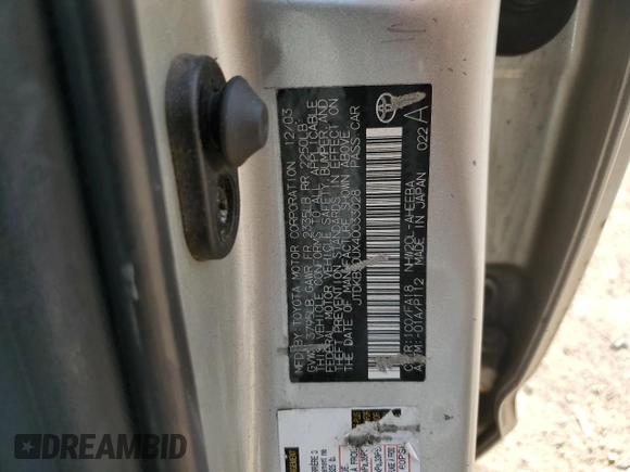 2004 Toyota Prius z VIN JTDKB20UX40033028, wystawiony jako Copart lot #57032515 z przebiegiem 279 143 mil mil oraz Szkoda całkowita • Salvage title. Historia ofert i sprzedaży dostępna na DreamBid. Obrazek 12.