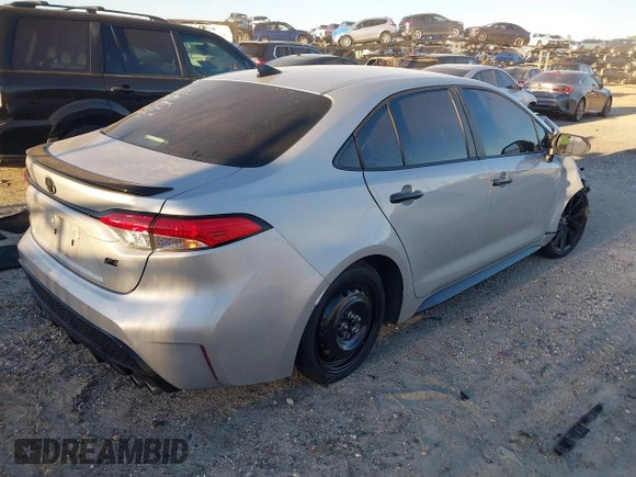2021 Toyota Corolla SE with VIN 5YFS4MCE0MP076468, listed as a IAAI auction lot 41090349 with 55,781 mi miles. Bid and sale history available at carsss.com. Image 4.