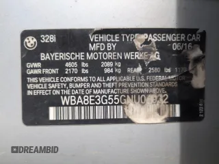 2016 BMW 3 Series 328i xDrive с VIN WBA8E3G55GNU04932, выставлен на аукционе Copart как лот 62412935 с пробегом 151 989 миль миль и Списание • Salvage title. История ставок и продаж доступна на DreamBid. Изображение 13.