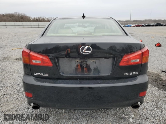 2008 Lexus IS with VIN JTHBK262082080289, listed as a Copart auction lot 48044825 with 198,945 mi miles and Salvage Title. Bid and sale history available at carsss.com. Image 6.