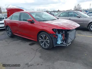 2020 Volkswagen Passat 2.0T SEL with VIN 1VWCA7A3XLC024205, listed as a IAAI auction lot 41782065 with 48,467 mi miles. Bid and sale history available at carsss.com. Image 1.
