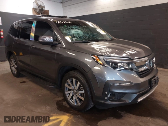 2022 Honda Pilot EX-L with VIN 5FNYF6H59NB000754, listed as a IAAI auction lot 42090576 with 32,813 mi miles and . Bid and sale history available at DreamBid. Image 1.