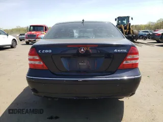 2007 Mercedes-Benz C 280 Luxury with VIN WDBRF92H67F928723, listed as a Copart auction lot 54741295 with 179,129 mi miles and Salvage title. Bid and sale history available at DreamBid. Image 6.