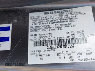 2012 Lincoln MKZ with VIN 3LNHL2JC9CR816557, listed as a IAAI auction lot 42558157 with 203,284 mi miles and . Bid and sale history available at DreamBid. Image 9.