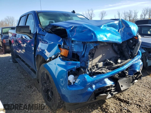 2022 Chevrolet Silverado 1500 Custom with VIN 3GCPDBEK0NG526415, listed as a Copart auction lot 84679614 with 55,104 mi miles and Salvage Title. Bid and sale history available at carsss.com. Image 4.