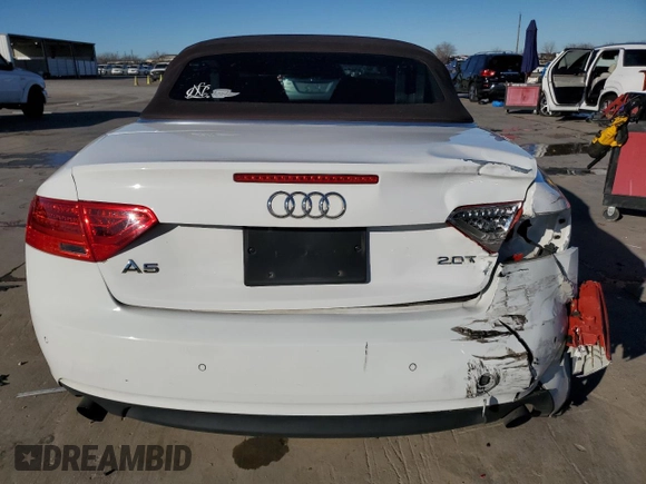 2013 Audi A5 2.0T Premium Plus with VIN WAUJFAFH2DN014655, listed as a Copart auction lot 87820845 with 163,209 mi miles and Salvage Title. Bid and sale history available at carsss.com. Image 6.