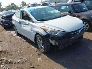 2013 Hyundai Elantra GLS with VIN 5NPDH4AE6DH377775, listed as a IAAI auction lot 42394868 with 106,139 mi miles and . Bid and sale history available at DreamBid. Image 1.