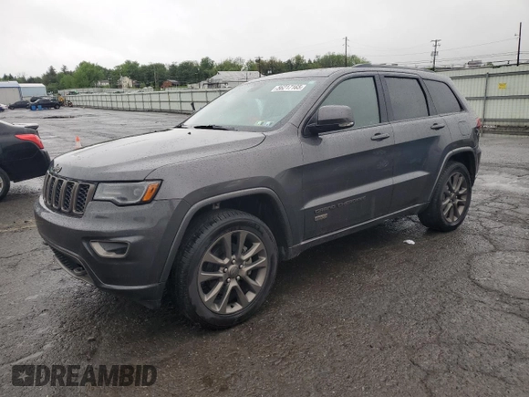 2016 Jeep Grand Cherokee Limited 75th Anniversary with VIN 1C4RJFBGXGC482082, listed as a Copart auction lot 56217165 with 80,787 mi miles and Salvage Title. Bid and sale history available at DreamBid. Image 1.