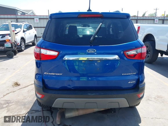 2019 Ford EcoSport Titanium z VIN MAJ6S3KL0KC260936, wystawiony jako IAAI lot #42264210 z przebiegiem 114 755 mil mil oraz . Historia ofert i sprzedaży dostępna na DreamBid. Obrazek 20.