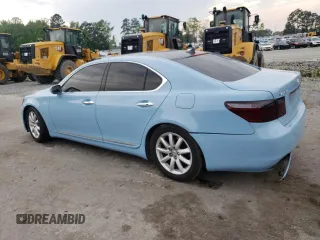 2007 Lexus LS 460 with VIN JTHBL46F675035124, listed as a Copart auction lot 54334835 with 155,919 mi miles and Salvage title. Bid and sale history available at DreamBid. Image 2.