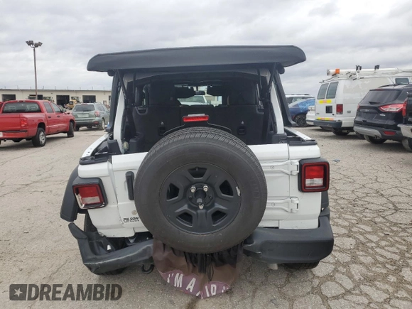 2023 Jeep Wrangler Sport S with VIN 1C4HJXDG9PW671495, listed as a Copart auction lot 78874964 with 14,586 mi miles and Salvage Title. Bid and sale history available at DreamBid. Image 6.