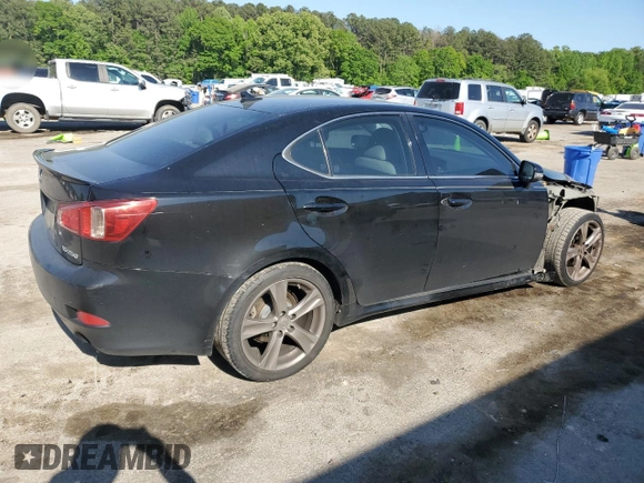 2012 Lexus IS 250 with VIN JTHBF5C2XC5172219, listed as a Copart auction lot 52424535 with 214,450 mi miles and Salvage title. Bid and sale history available at DreamBid. Image 3.