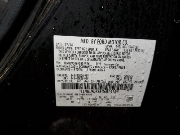 2015 Lincoln MKS with VIN 1LNHL9DK6FG601516, listed as a Copart auction lot 50250795 with 71,103 mi miles and Salvage Title. Bid and sale history available at carsss.com. Image 13.