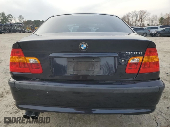 2003 BMW 3 Series 330i with VIN WBAEV53453KM25951, listed as a Copart auction lot 85198854 with 0 mi miles and Salvage Title. Bid and sale history available at carsss.com. Image 6.