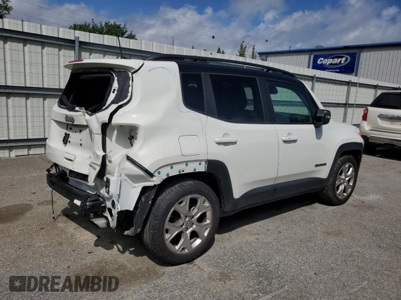 2020 Jeep Renegade Limited with VIN ZACNJAD1XLPL75983, listed as a Copart auction lot 48371833 with 24,869 mi miles and . Bid and sale history available at DreamBid. Image 3.