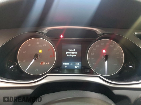 2016 Audi S4 Premium Plus with VIN WAUBGAFL1GA012767, listed as a Copart auction lot 71486164 with 112,503 mi miles and Salvage Title. Bid and sale history available at carsss.com. Image 9.