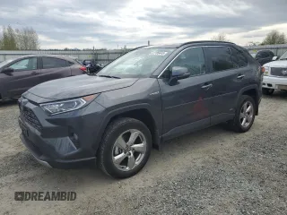 2020 Toyota RAV4 Hybrid Limited with VIN 2T3DWRFV0LW075076, listed as a Copart auction lot 52705445 with 45,236 mi miles and Salvage Title. Bid and sale history available at carsss.com. Image 1.