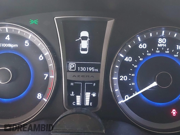 2013 Hyundai Azera with VIN KMHFH4JG3DA213459, listed as a IAAI auction lot 42642239 with 130,195 mi miles and . Bid and sale history available at DreamBid. Image 15.
